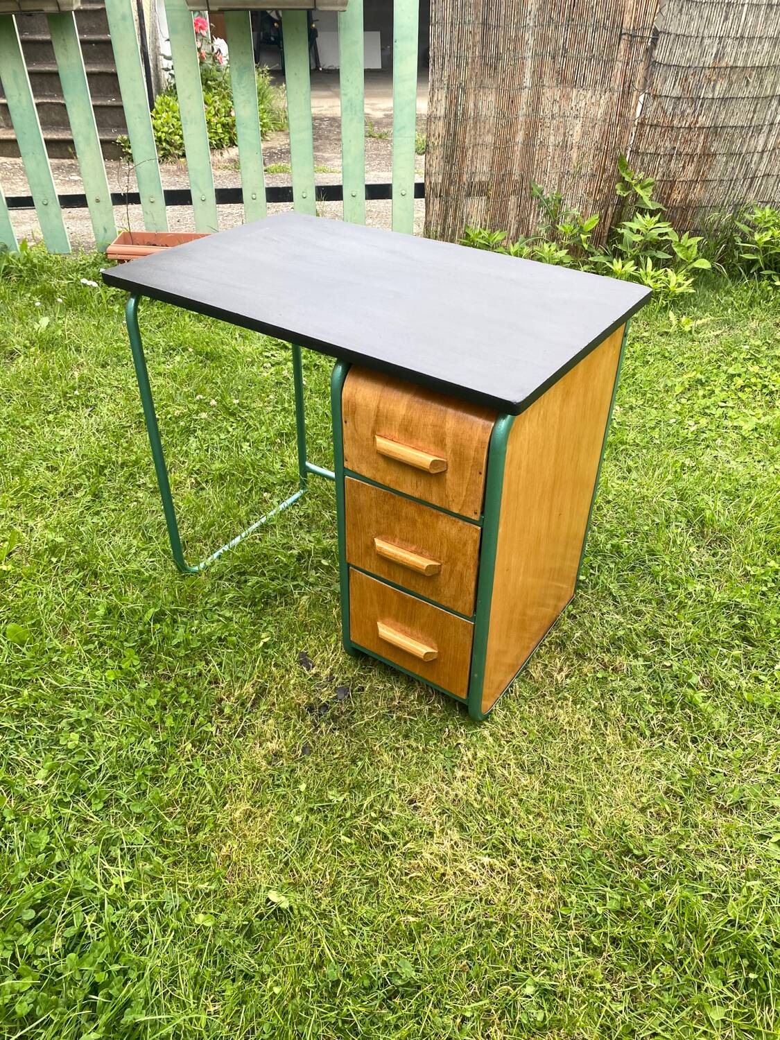 Small wooden children's desk from the 1950s