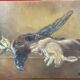 Ancien Tableau Peinture Huile sur toile Nature morte Chasse - signée Giboir