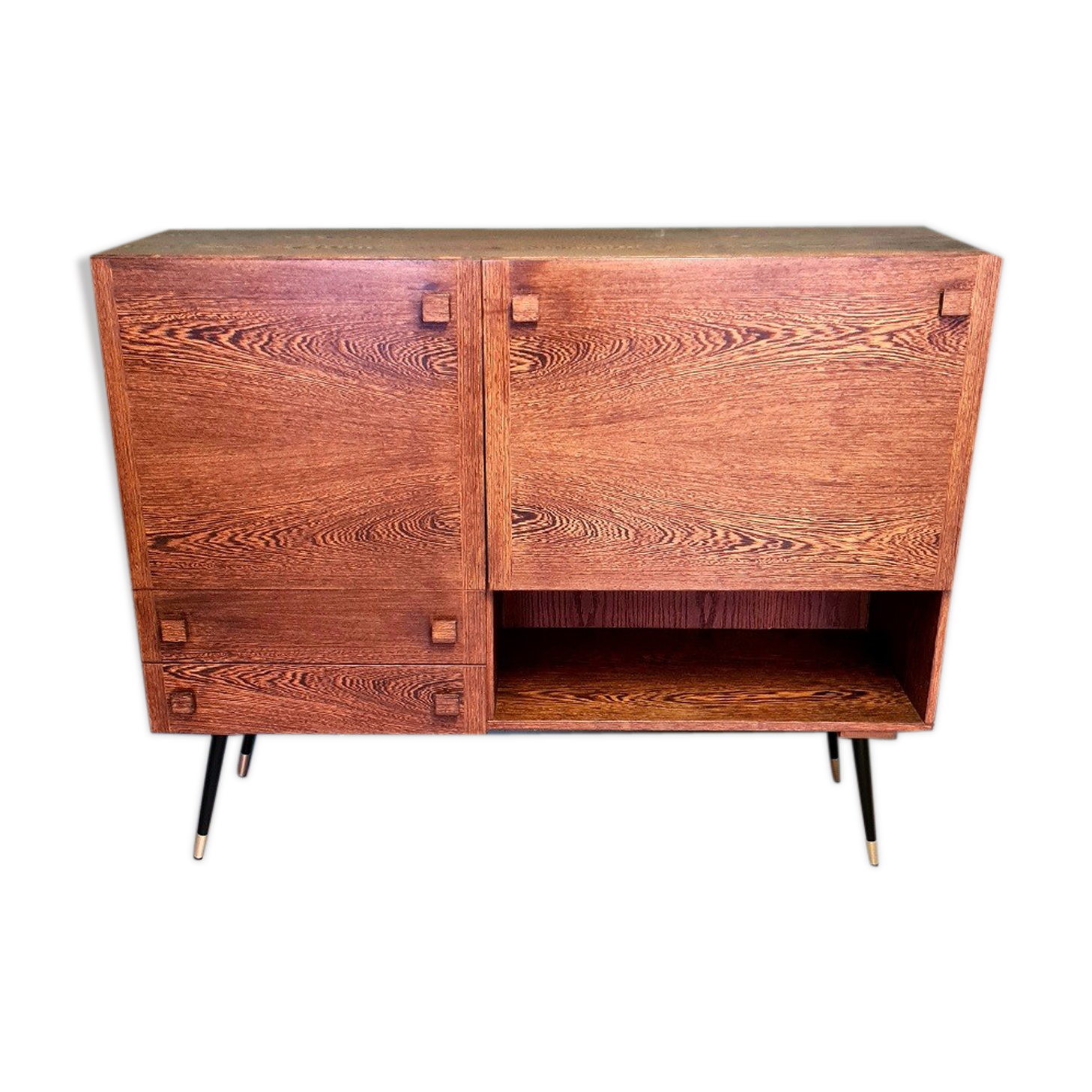 Buffet vintage design wengé bar meubles