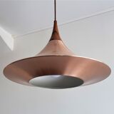Scandinavian Metal and Teak Pendant Lamp, 1960s