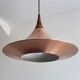 Scandinavian Metal and Teak Pendant Lamp, 1960s