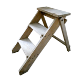Stepladder 3 steps in solid wood