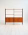 Scandinavian modular teak and lacquered wood shelving unit, 1960s