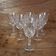 Set of 6 Harlequin water glasses in Reims crystal glass 1950