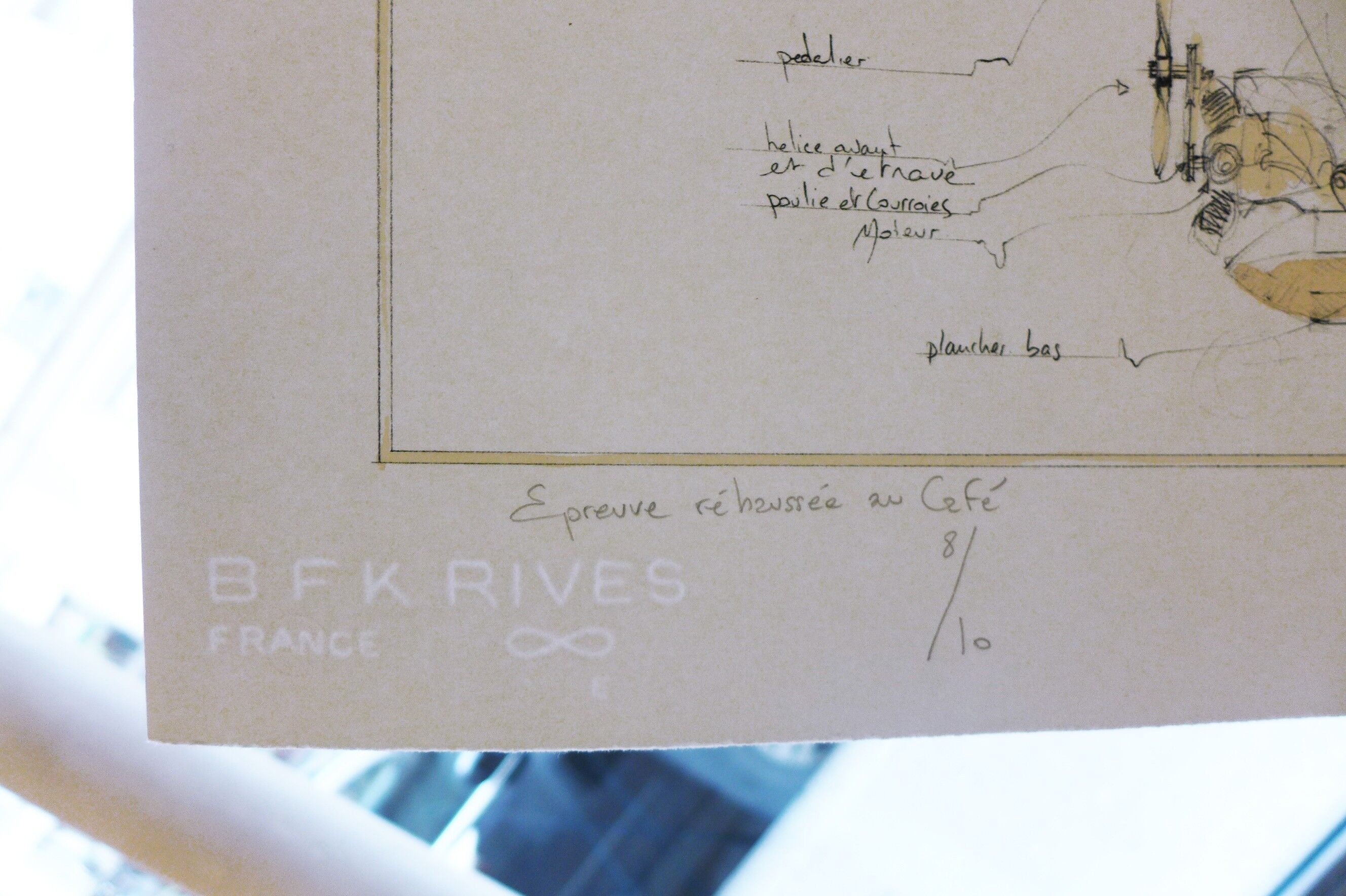 Original lithograph signed and numbered françois delaroziere, le poisson pirate, 2008