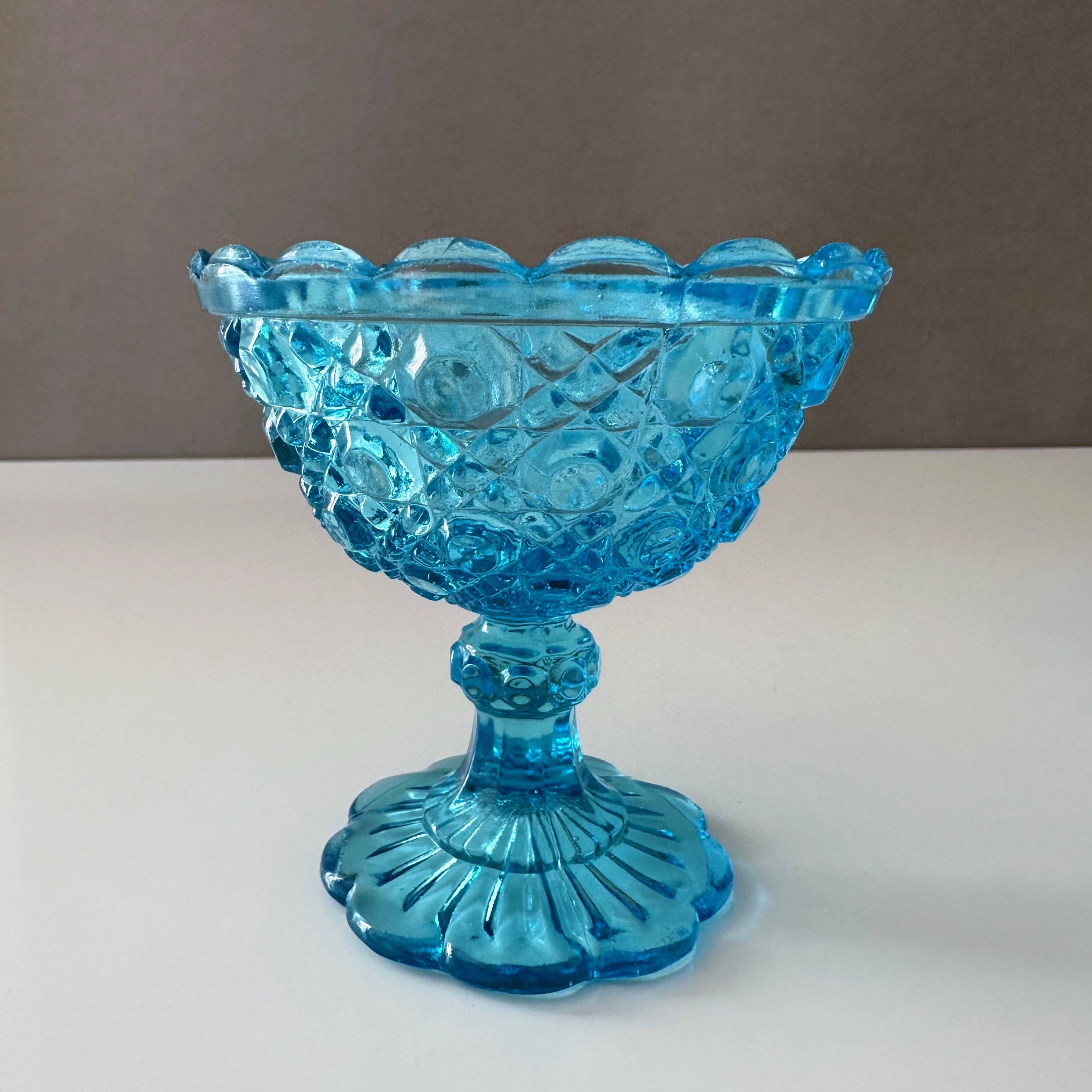 Pressed glass foot bowls art deco
