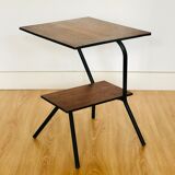 Wood and metal side table