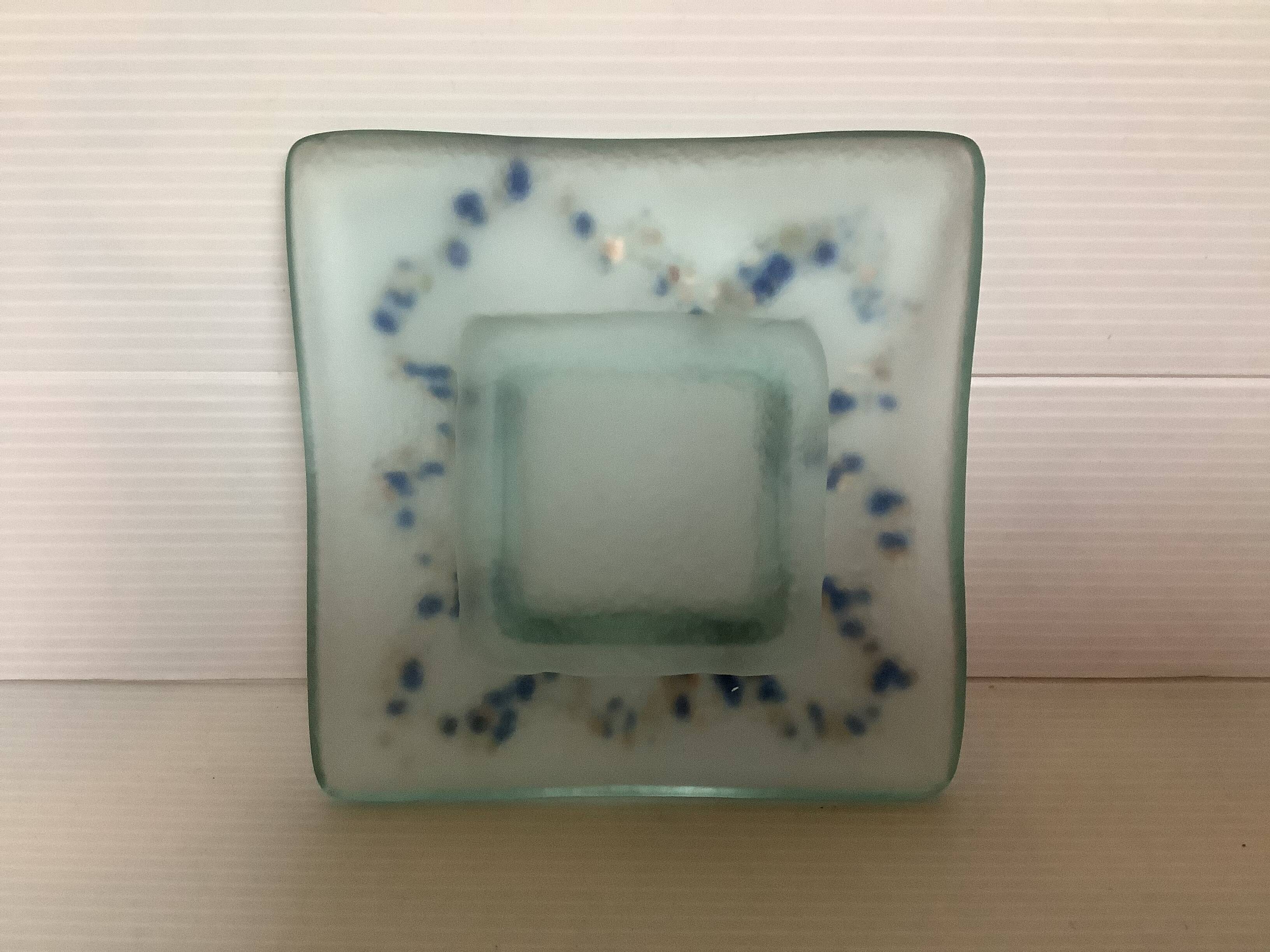 Baguier en pâte de verre pailletée