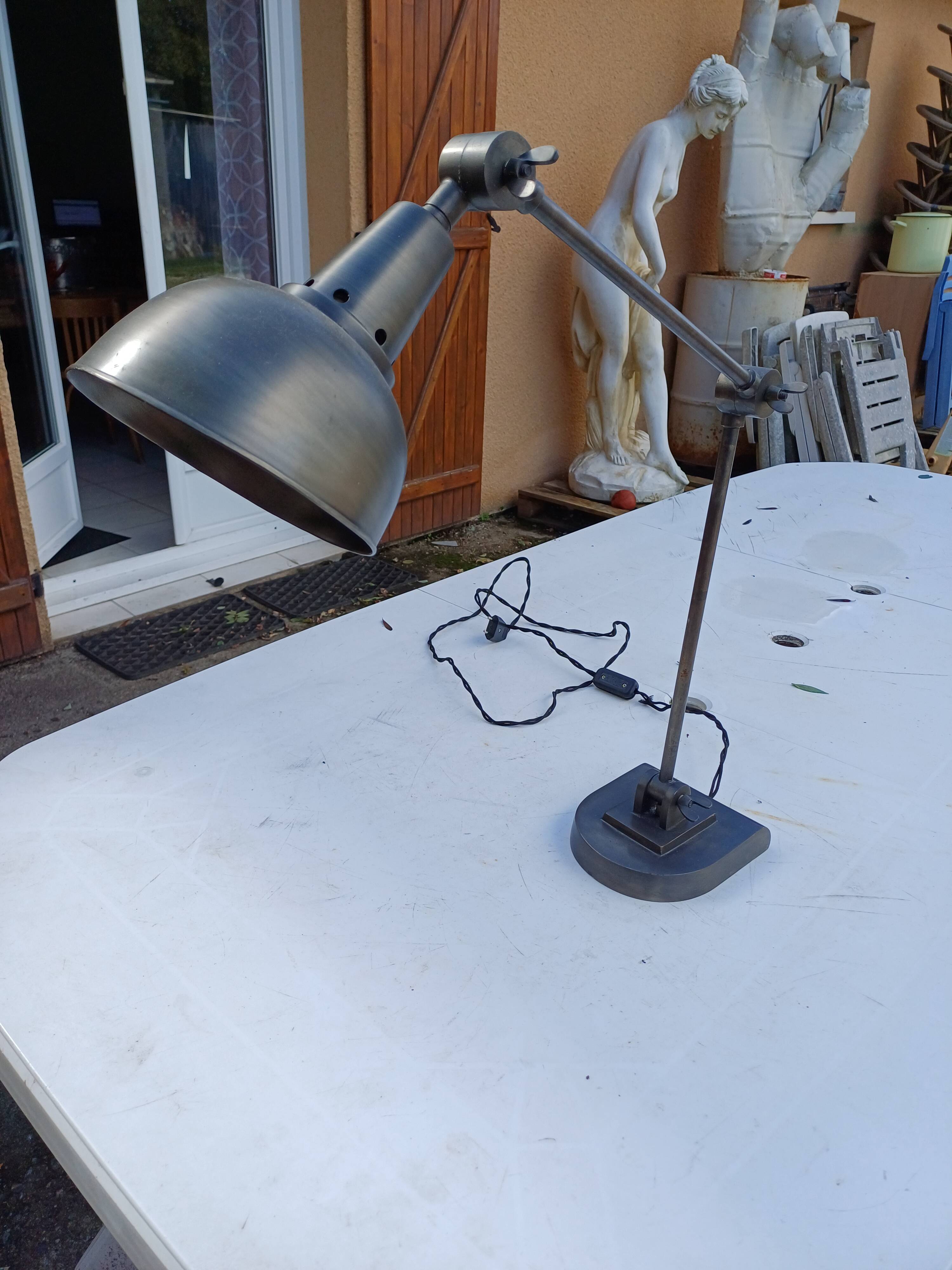 Industrial metal lamp, 2 arms