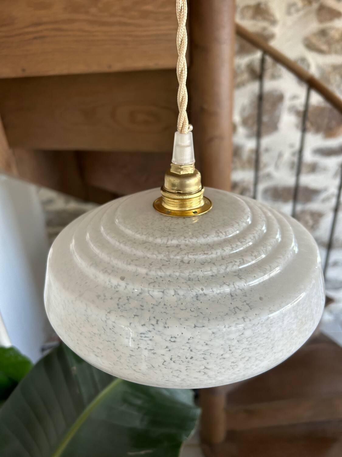 Modern antique globe pendant light