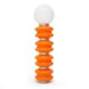 Orange and white glass floor lamp by Stilux Milano, 1970.