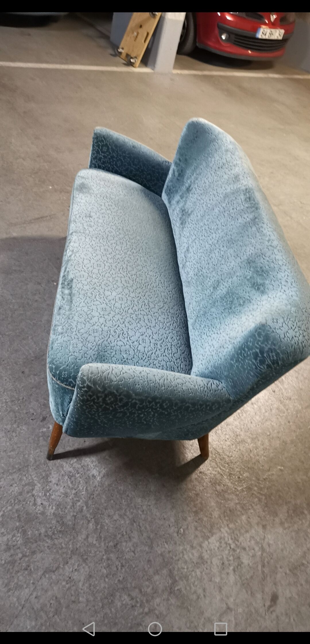 Sofa 50s 60 blue gray