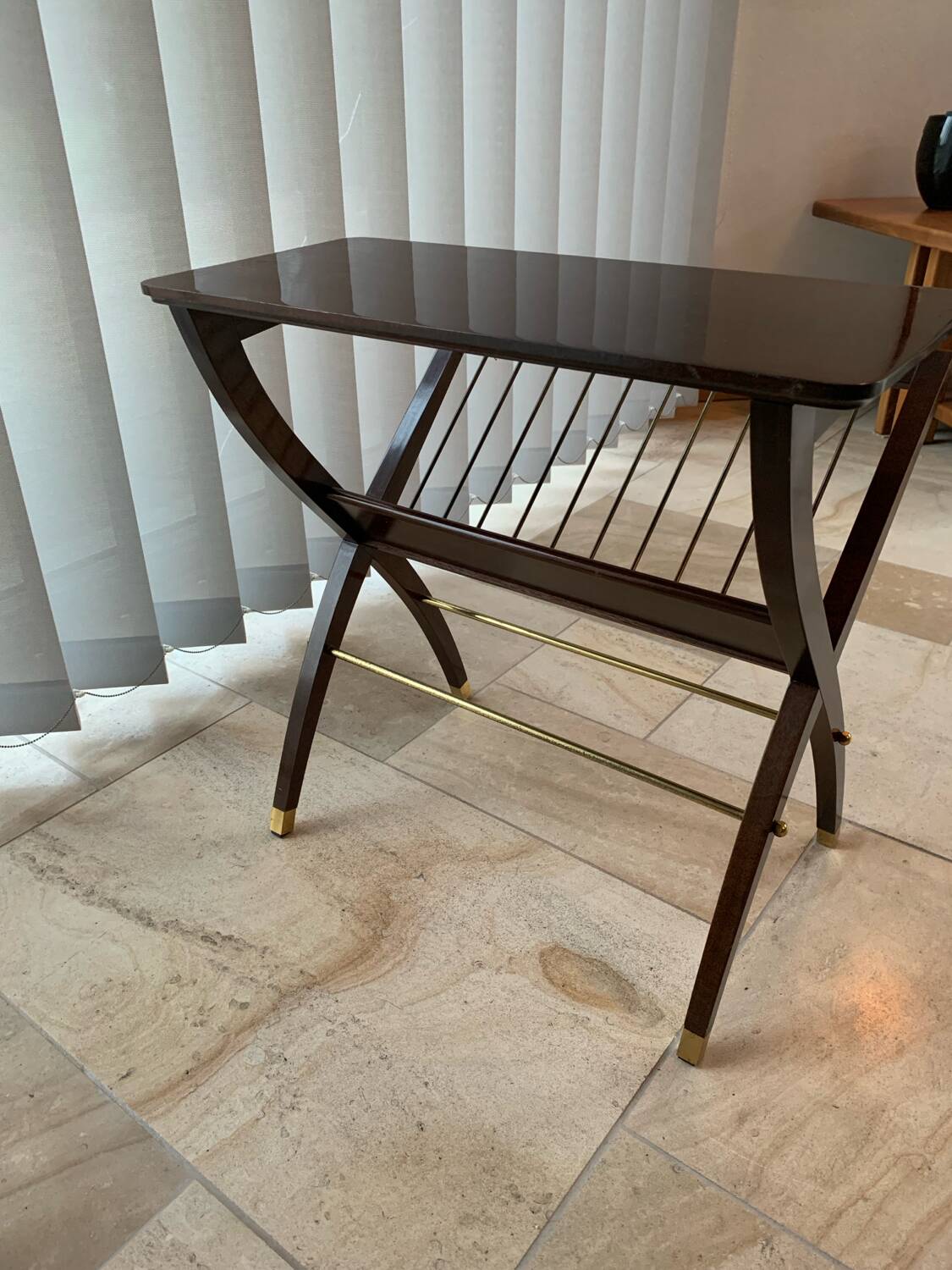 Magazine rack - vintage reading saddle