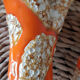 Large vase orange jug "fat lava" signed Vallauris.
