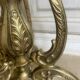 Freestanding brass coat rack