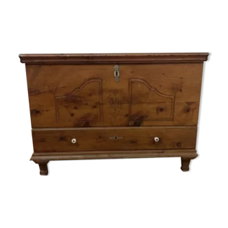 19th century carved wooden chest of drawers