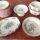 Old service dishes Lunéville floral decoration 29 pieces