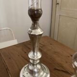 Pair of mercurized candle holders