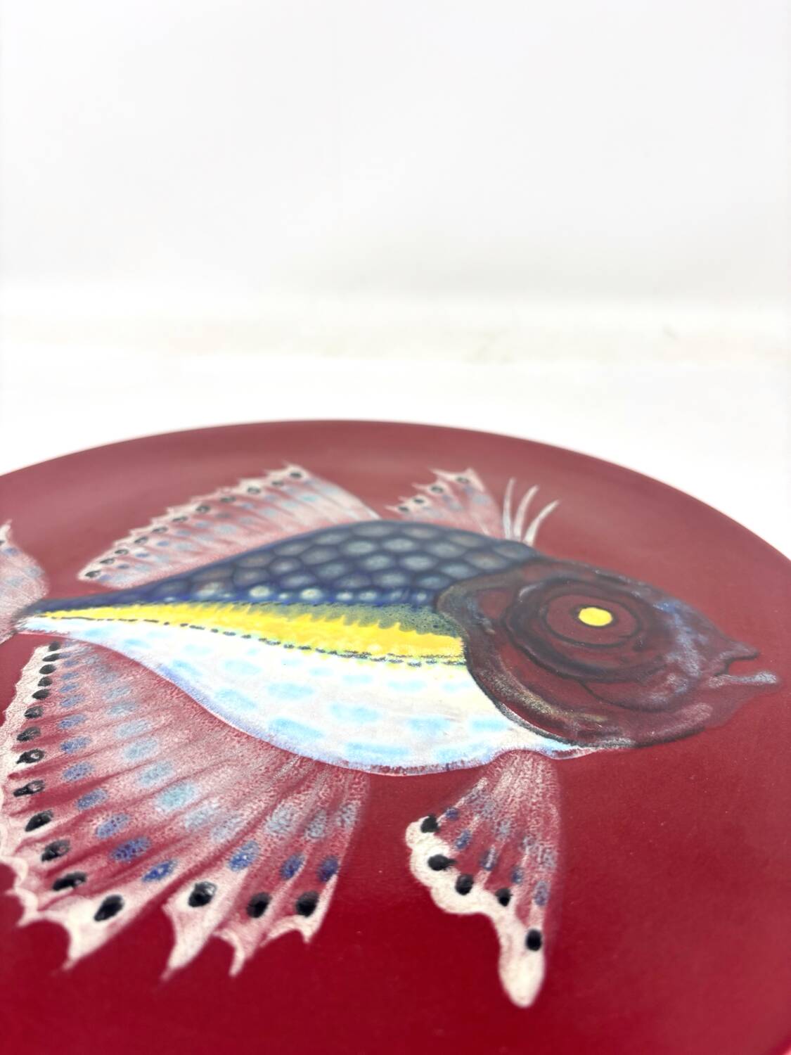 Plate with fish design in Leuven ceramic