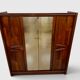 Modernist mahogany wardrobe with smoked mirrors (late 1970s)