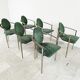 Vintage dining chairs by Belgo chrom, set of 6 - 1980s