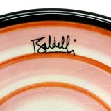 Set of Four Ceramic Coffee Cups by Baldelli with Milk Jug and Sugar Bowl, Italy