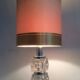 Paire de lampes en verre et chrome. Vers 1970