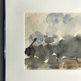 Paul BUTTI, The scrubland below Nîmes 1986. Watercolor on paper