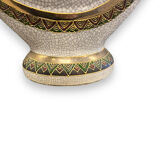 Pair of Japanese earthenware gourd vases from Satsuma