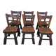 6 vintage brutalist chairs from the 1950s.