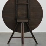 Dutch dining table/folding table from the 20th century 105cm diameter