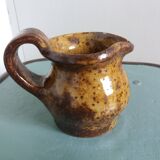 Stoneware pitcher signed cg