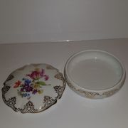 Porcelain box of Limoges SAP France floral decoration
