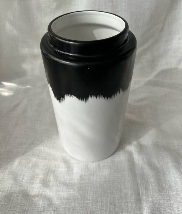 Normann Copenhagen white and black vase Agnes Fries