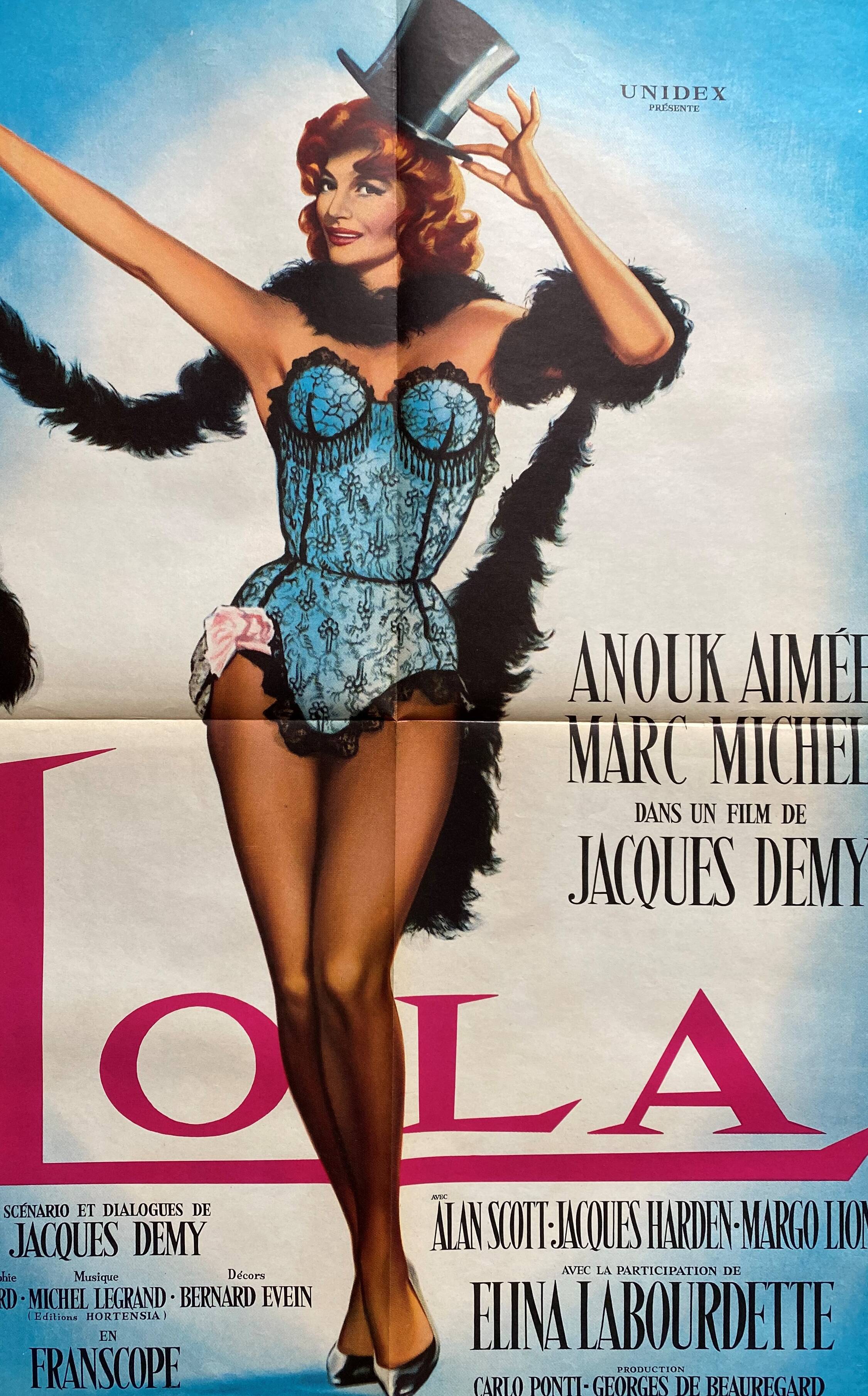 Original movie poster "Lola" Anouk Aimée 60x80cm 1961