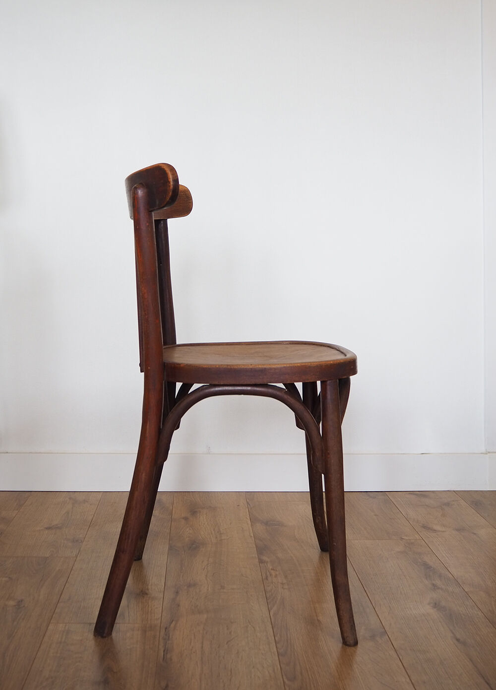 Set of wooden bistro chairs, vintage