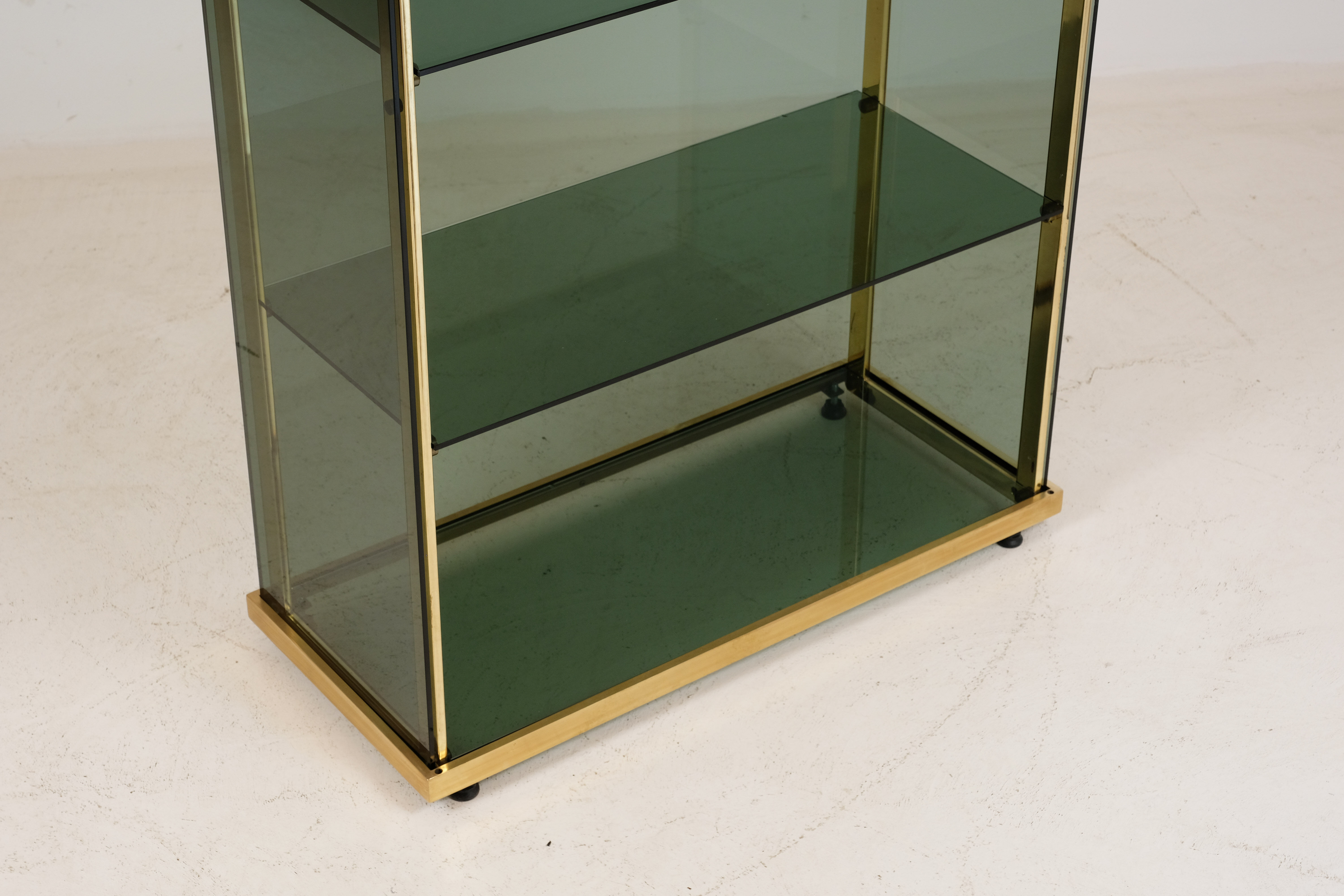 1960's glass and brass library