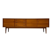 Buffet en teck vintage minimaliste extra large des années 1960