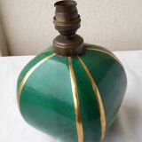 Green ceramic lamp base