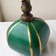 Green ceramic lamp base