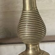 Antique pair of gilded bronze candlesticks