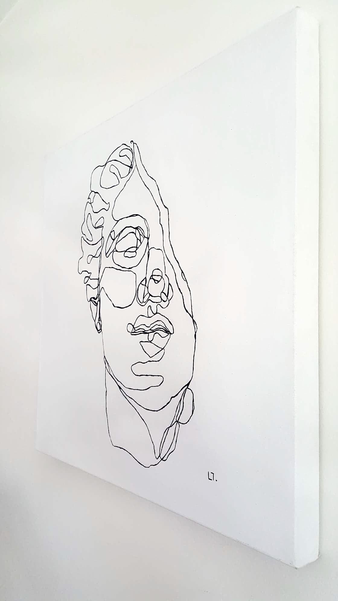 Peinture visage d'un éphèbe grec