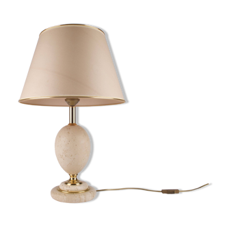 Philippe Barbier lamp travertine brass Hollywood Regency