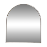 Vintage Minimal Shield Shaped Wall Mirror with a Steel Frame, Italy