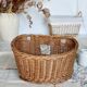 Vintage woven wicker wall basket