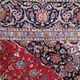 1920s handmade antique wool medallion rug, red & navy, 298 × 411 cm - 1C1302