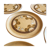 Batch of 6 dessert plates in Sarreguemines sandstone