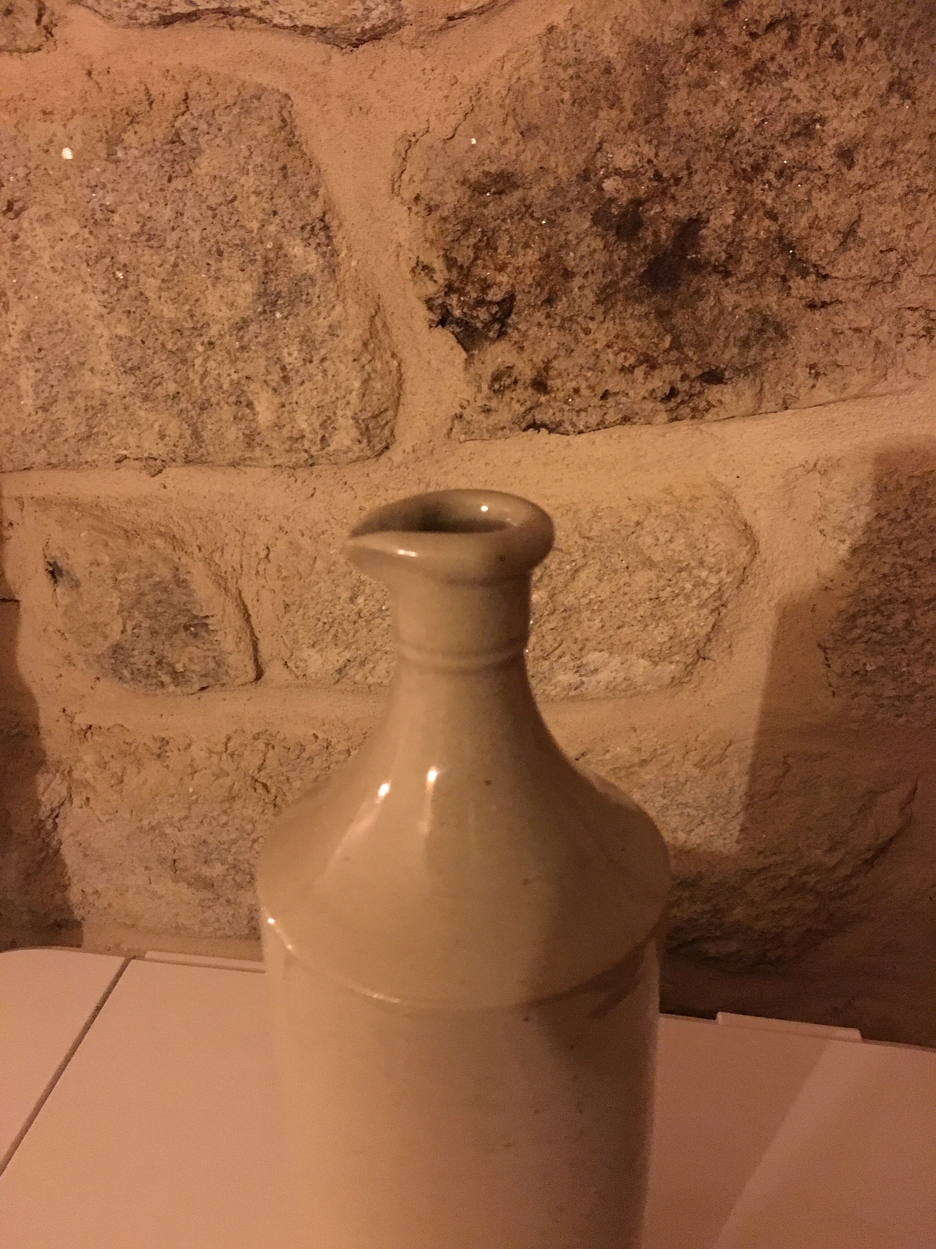 Glaze stoneware bottle signed Paul Langeron Pont-des-Vernes