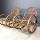 Vintage bamboo rocking chairs, 1960s - set of 2