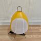 Lampe jaune "design papier et métal".